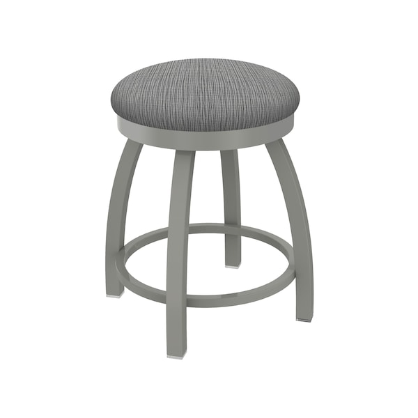 18" Swivel Vanity Stool, Nickel Finish, Graph Seat